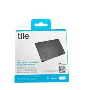 Tile Slim Wallet Tracker Bluetooth Item Finder RE-41001 Black Opened Box